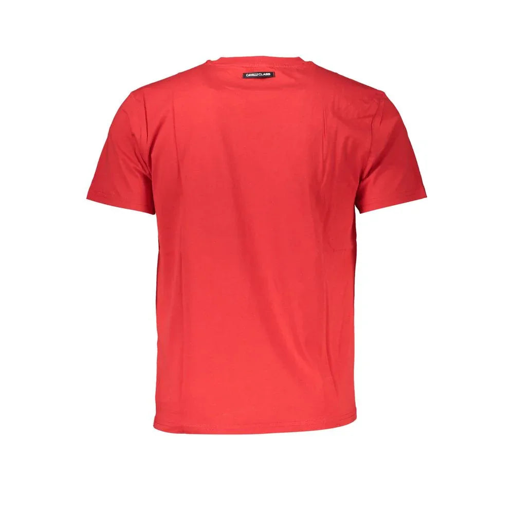 Cavalli Class Red Cotton Men's T-Shirt - Zeiniez