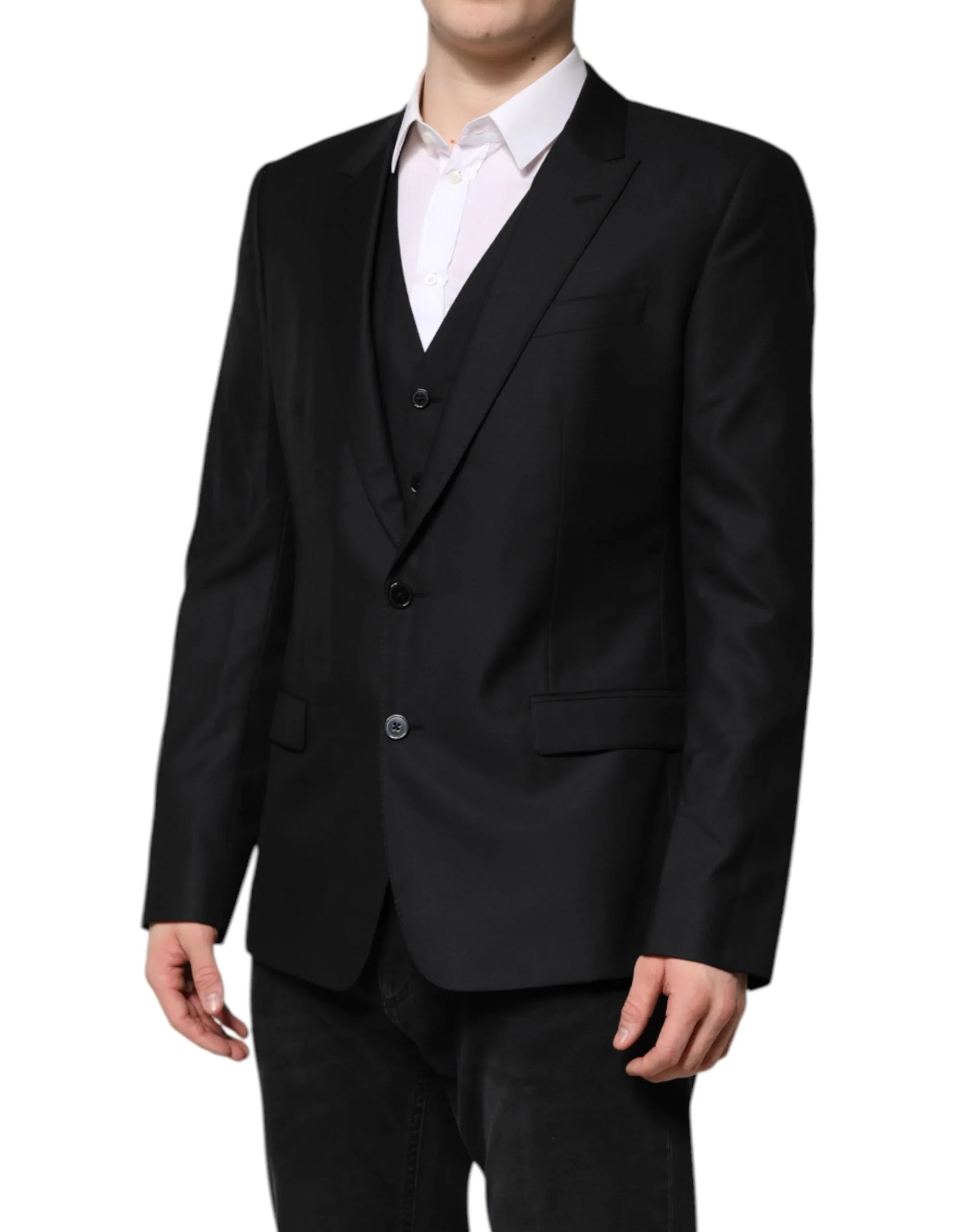 Dolce & Gabbana Black Single Breasted Suit 2 Piece Jacket - Zeiniez