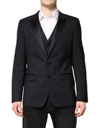 Dolce & Gabbana Dark Blue MARTINI Wool Suit 2 Piece Jacket - Zeiniez