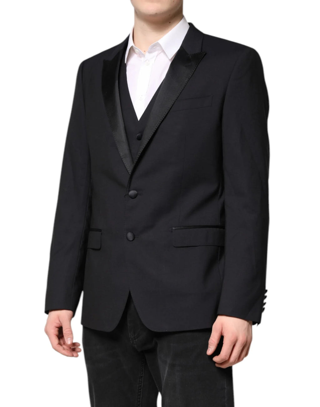 Dolce & Gabbana Dark Blue MARTINI Wool Suit 2 Piece Jacket - Zeiniez