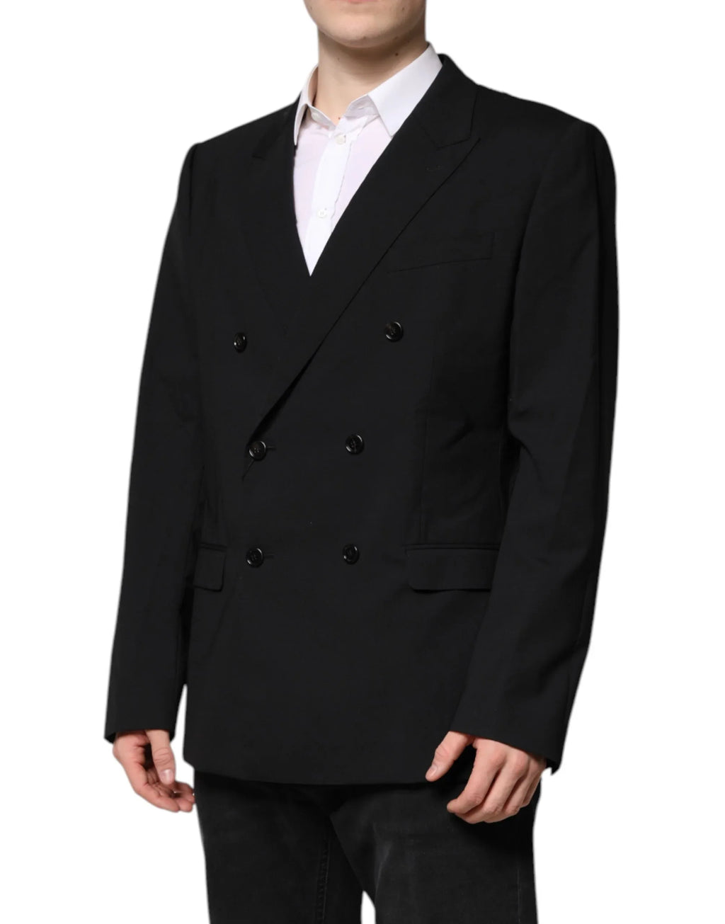 Dolce & Gabbana Black MARTINI Double Breasted Suit Jacket - Zeiniez