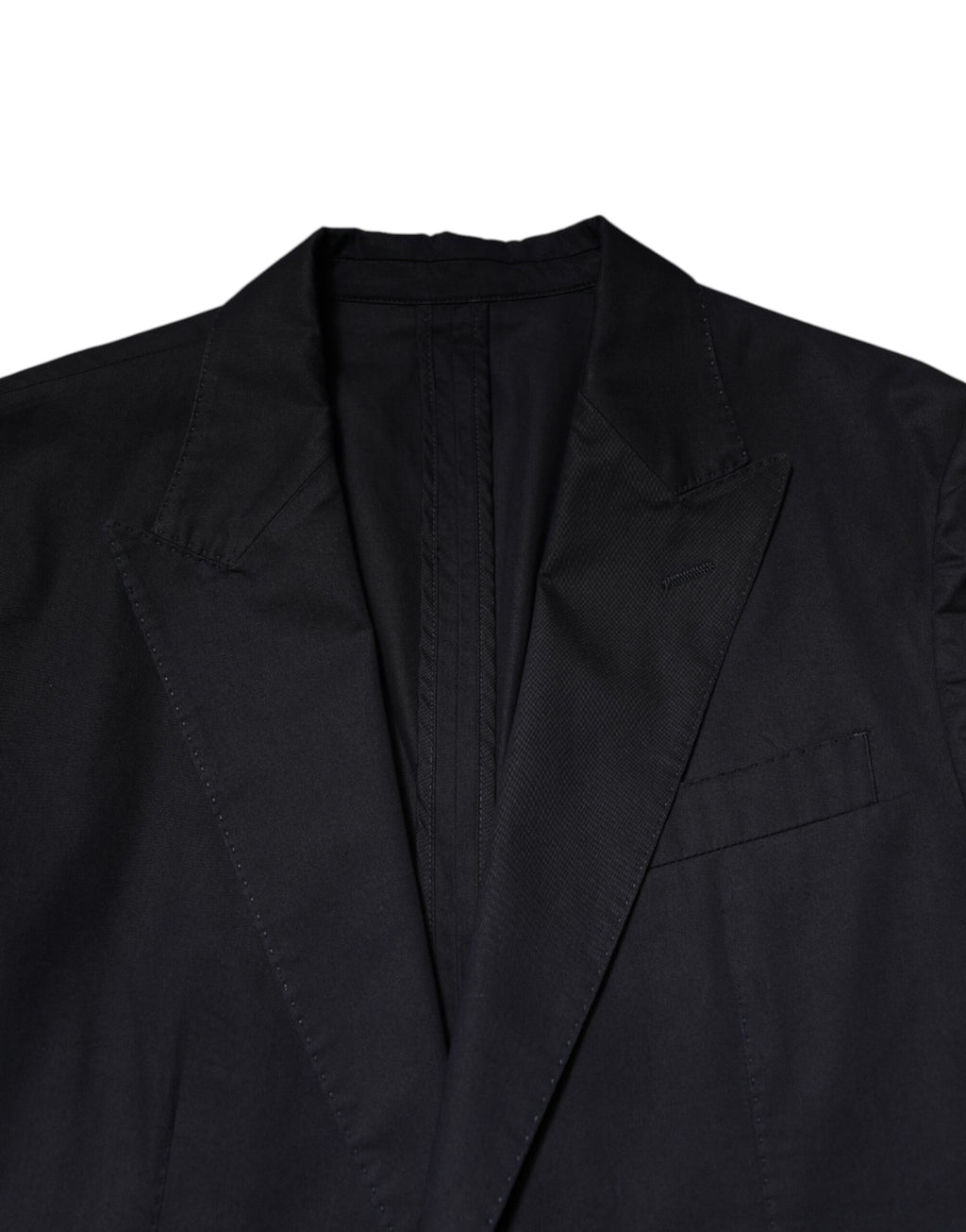 Dolce & Gabbana Dark Blue TAORMINA Cotton Blazer Suit Jacket