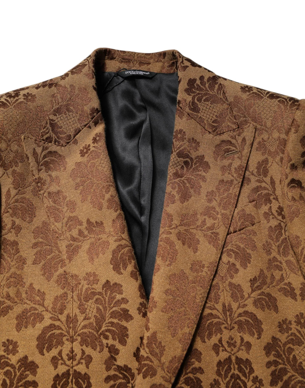 Dolce & Gabbana Brown Floral Jacquard SICILIA 2 Piece Suit - Zeiniez