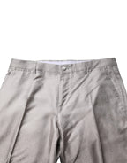 Dolce & Gabbana Light Gray Jacquard Silk Dotted 2 Piece Suit - Zeiniez