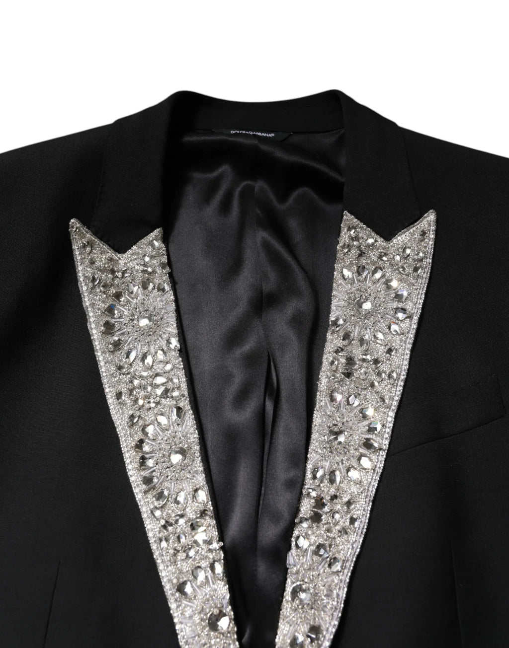 Dolce & Gabbana Black MARTINI Crystal Embellished 3 Pc Suit - Zeiniez