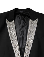 Dolce & Gabbana Black MARTINI Crystal Embellished 3 Pc Suit - Zeiniez
