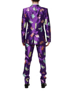 Dolce & Gabbana Purple Silk Animal Print 3 Piece Suit - Zeiniez