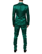Dolce & Gabbana Green Silk 3 Piece Single Breasted Suit - Zeiniez