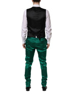 Dolce & Gabbana Green Silk 3 Piece Single Breasted Suit - Zeiniez