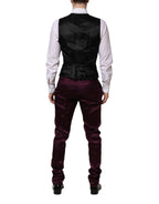 Dolce & Gabbana Dark Purple Silk 3Piece Single Breasted Suit
