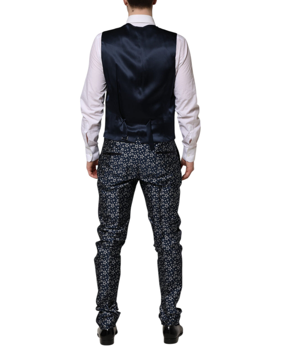Dolce & Gabbana Blue MARTINI Star Jacquard 3 Piece Suit
