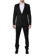 Dolce & Gabbana Dark Gray MARTINI 2 Pc Single Breasted Suit - Zeiniez