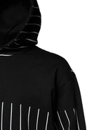 Dolce & Gabbana Black White Stripe Hooded Sweatshirt Sweater - Zeiniez