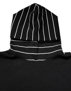 Dolce & Gabbana Black White Stripe Hooded Sweatshirt Sweater - Zeiniez