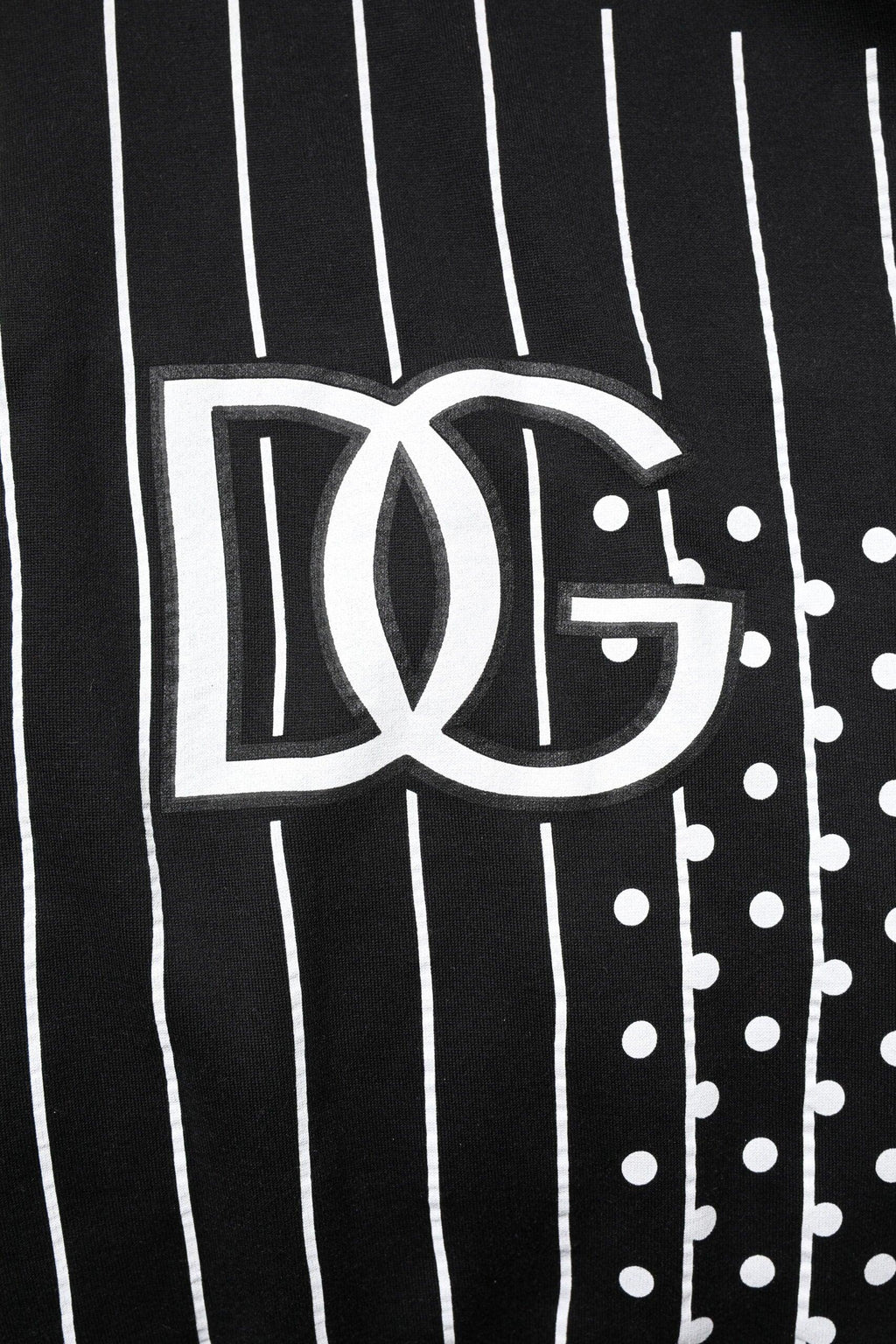 Dolce & Gabbana Black White Stripe Hooded Sweatshirt Sweater - Zeiniez