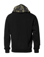 Dolce & Gabbana Black Camouflage Hooded Sweatshirt Sweater - Zeiniez