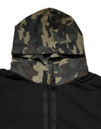 Dolce & Gabbana Black Camouflage Hooded Sweatshirt Sweater - Zeiniez