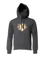 Dolce & Gabbana Gray Logo Patch Hooded Sweatshirt Sweater - Zeiniez