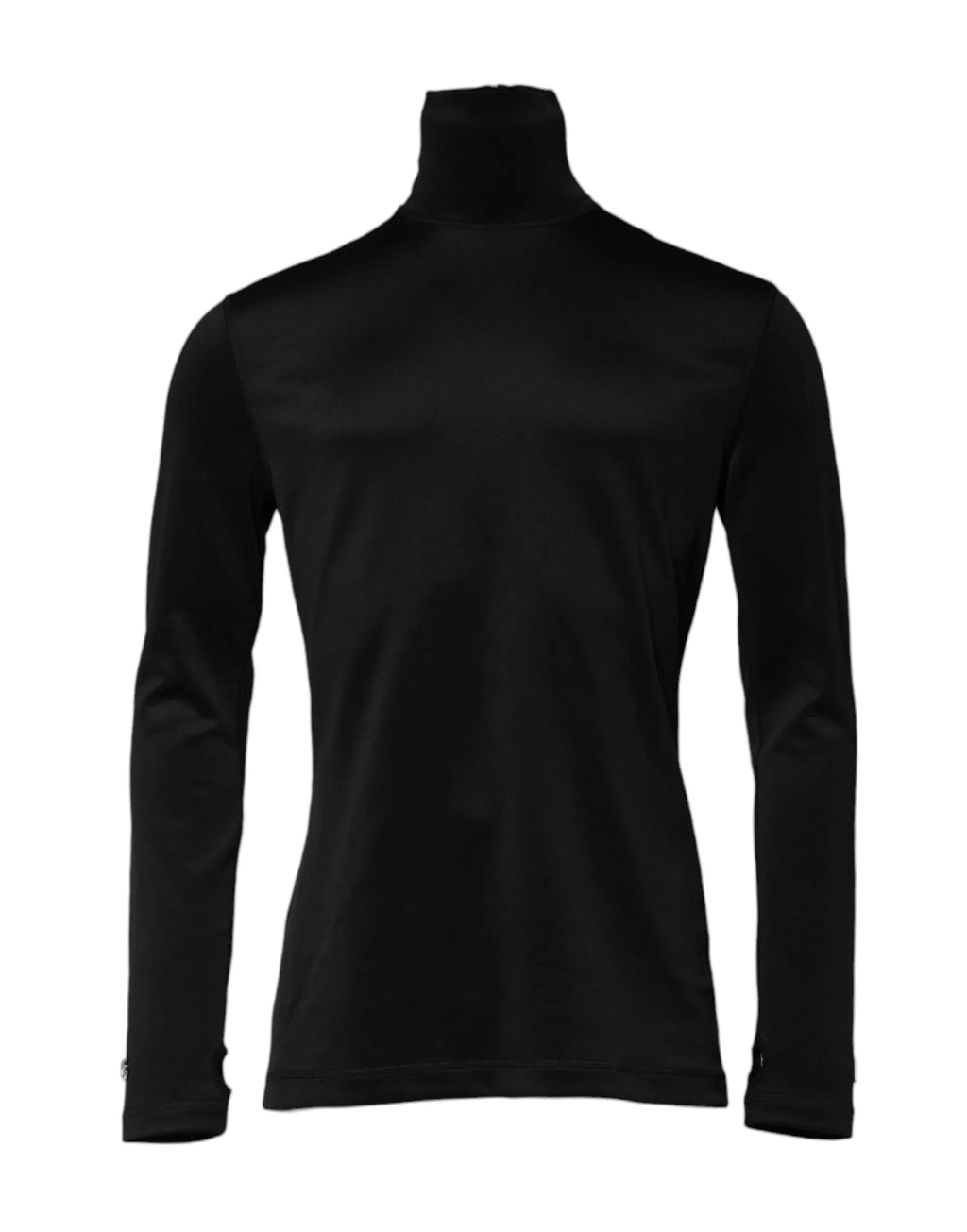 Dolce & Gabbana Black Polyester Turtleneck Pullover Sweater - Zeiniez