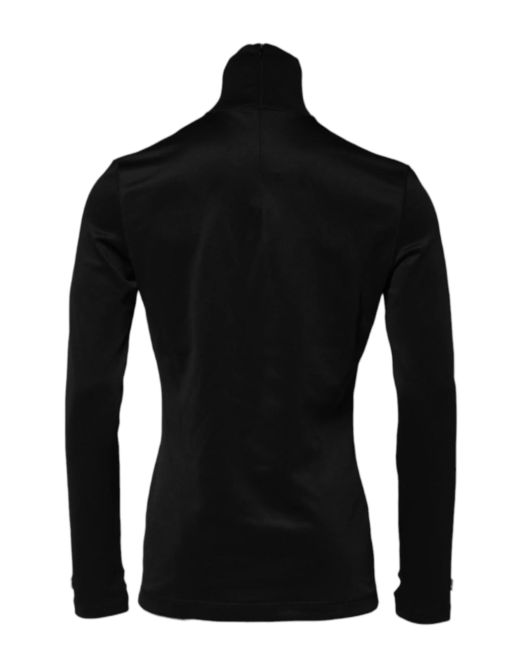 Dolce & Gabbana Black Polyester Turtleneck Pullover Sweater - Zeiniez