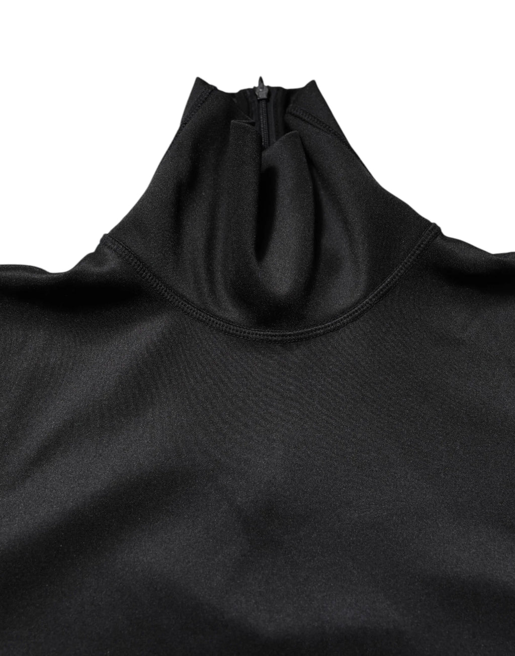 Dolce & Gabbana Black Polyester Turtleneck Pullover Sweater - Zeiniez