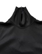 Dolce & Gabbana Black Polyester Turtleneck Pullover Sweater - Zeiniez