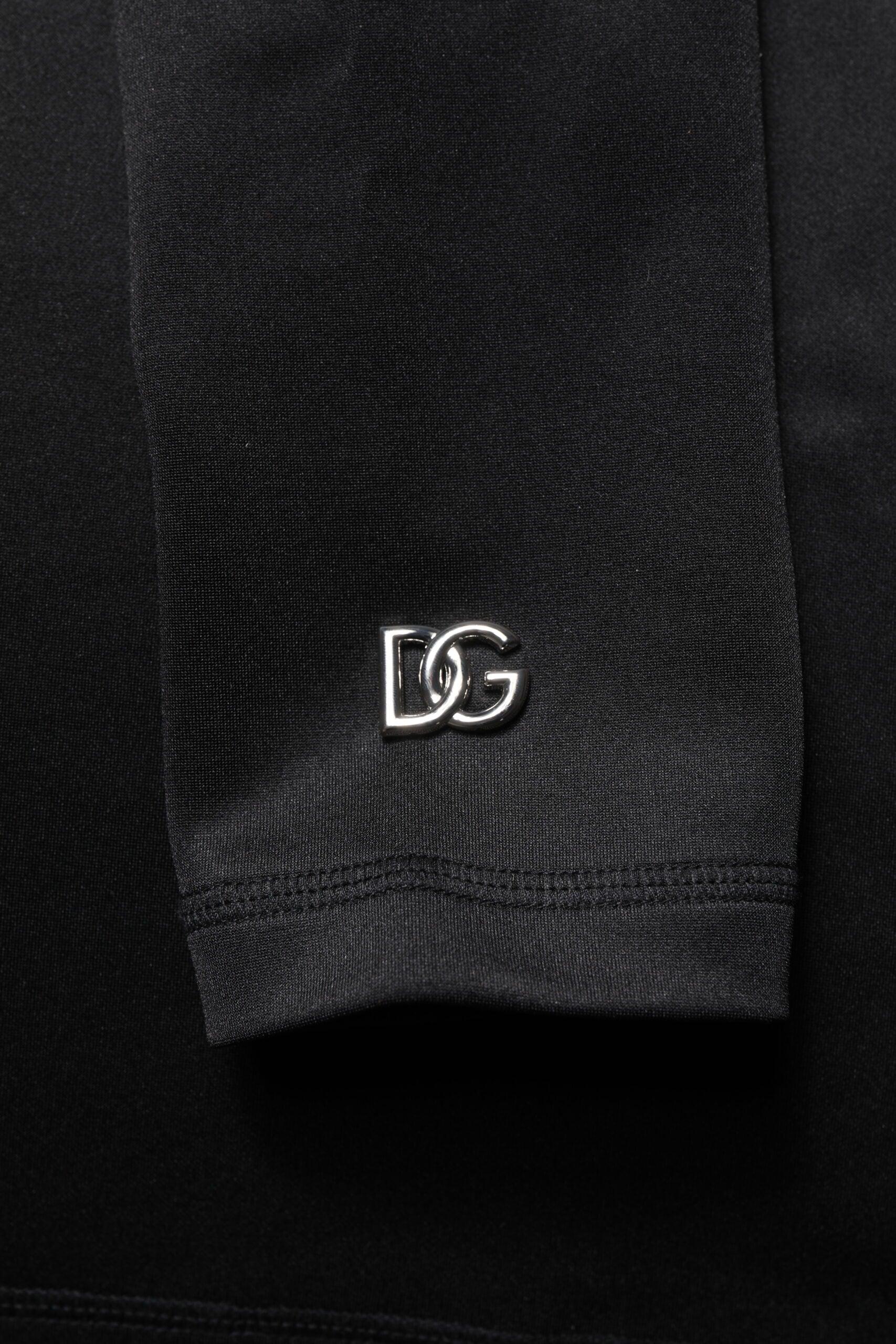 Dolce & Gabbana Black Polyester Turtleneck Pullover Sweater - Zeiniez