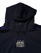 Dolce & Gabbana Black Crown Cotton Hooded Sweatshirt Sweater - Zeiniez