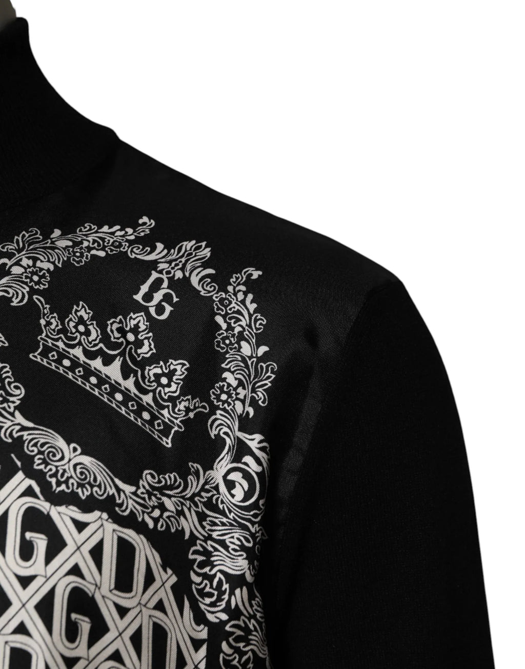 Dolce & Gabbana Black White Bandana Print Full Zip Sweater - Zeiniez