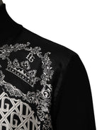 Dolce & Gabbana Black White Bandana Print Full Zip Sweater - Zeiniez