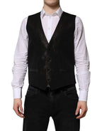 Dolce & Gabbana Dark Brown Dress Formal Men Waistcoat Vest - Zeiniez
