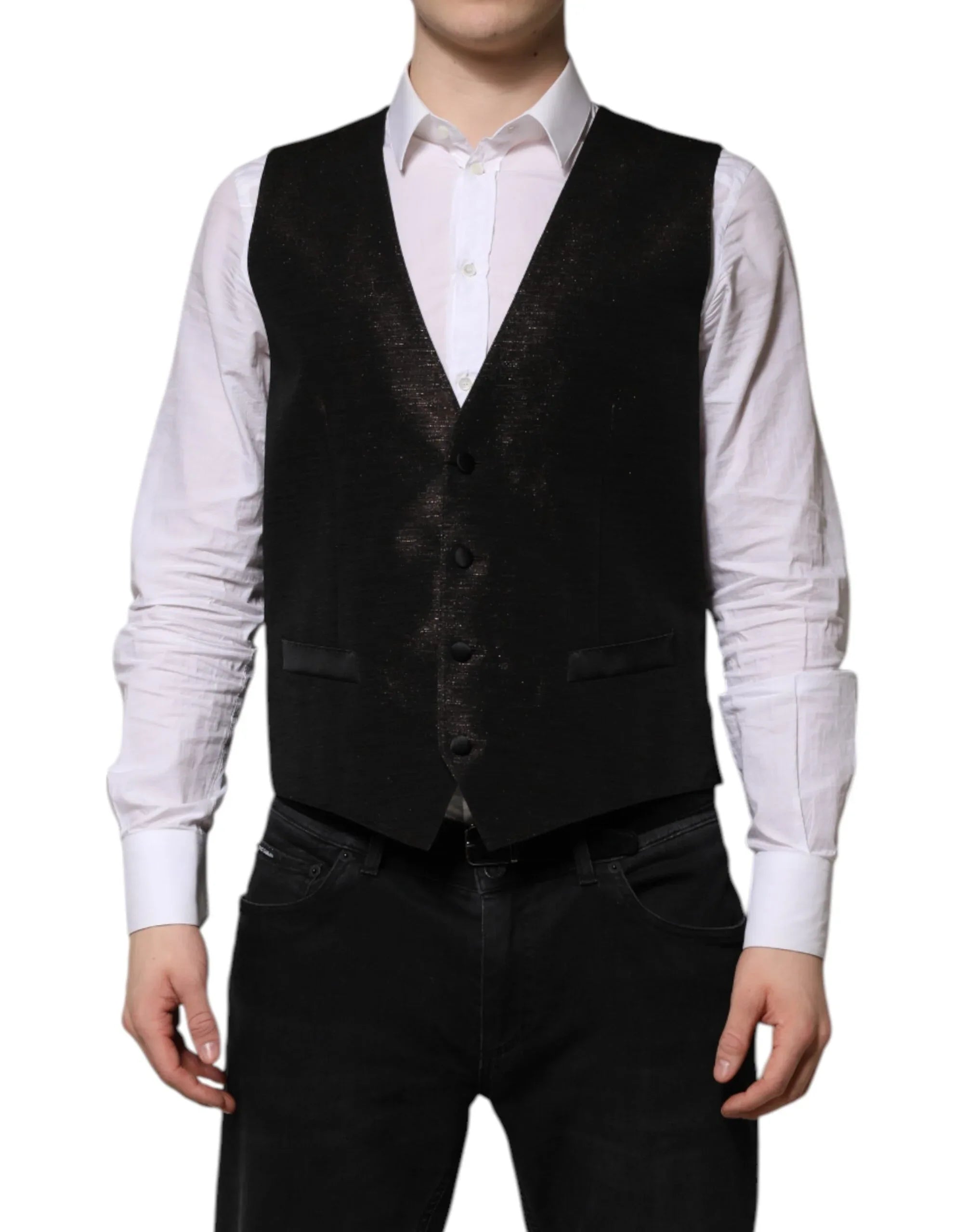Dolce & Gabbana Dark Brown Dress Formal Men Waistcoat Vest - Zeiniez