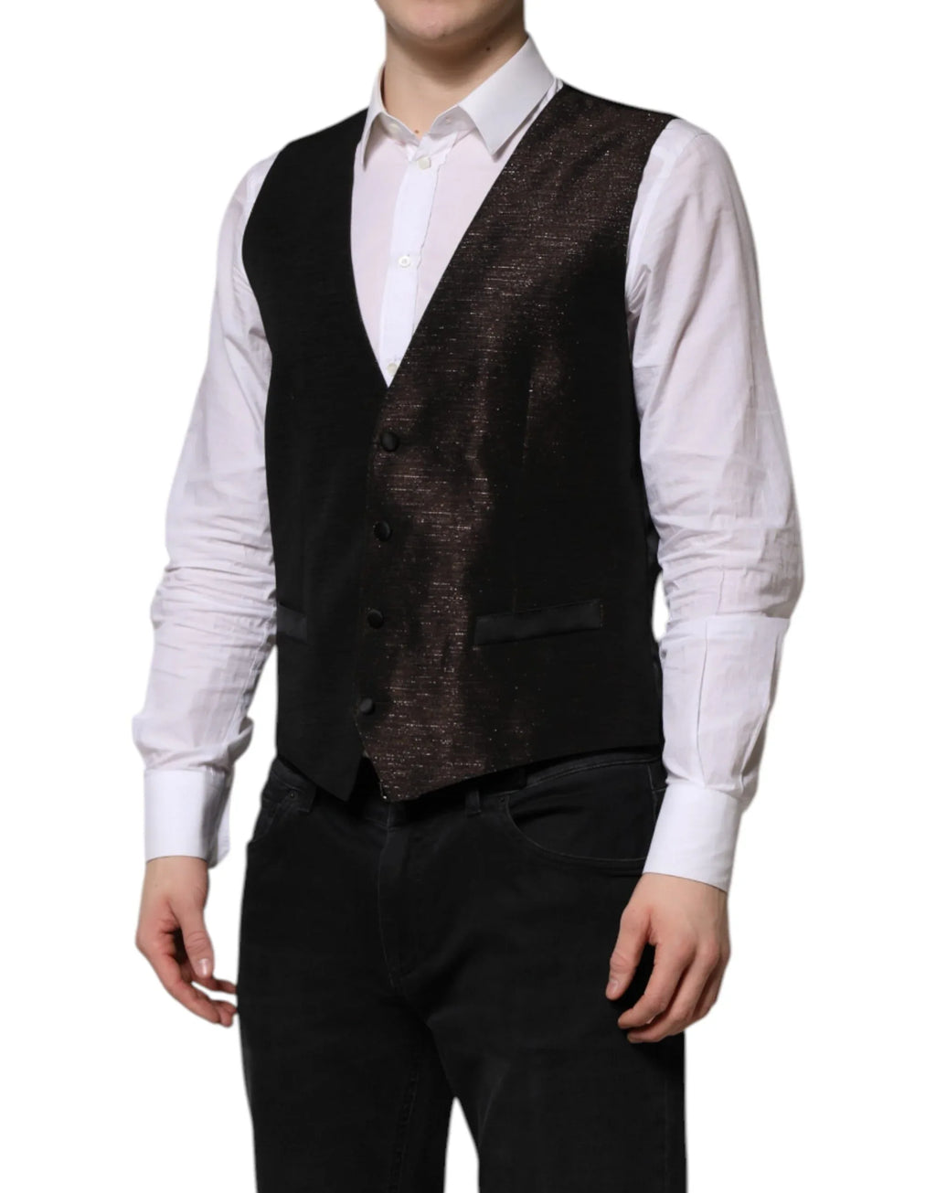 Dolce & Gabbana Dark Brown Dress Formal Men Waistcoat Vest - Zeiniez