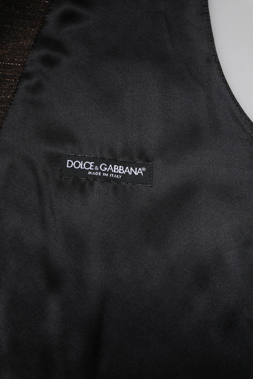 Dolce & Gabbana Dark Brown Dress Formal Men Waistcoat Vest - Zeiniez