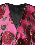 Dolce & Gabbana Pink Floral Satin Formal Men Waistcoat Vest - Zeiniez
