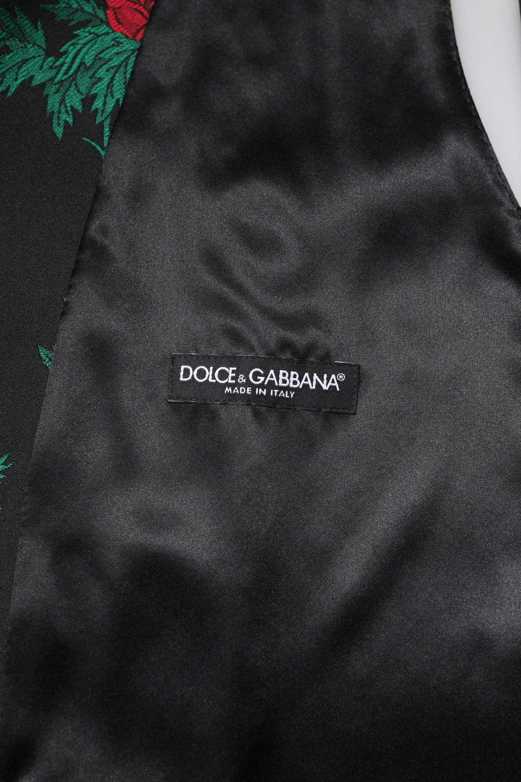 Dolce & Gabbana Red Floral Brocade Formal Men Waistcoat Vest - Zeiniez