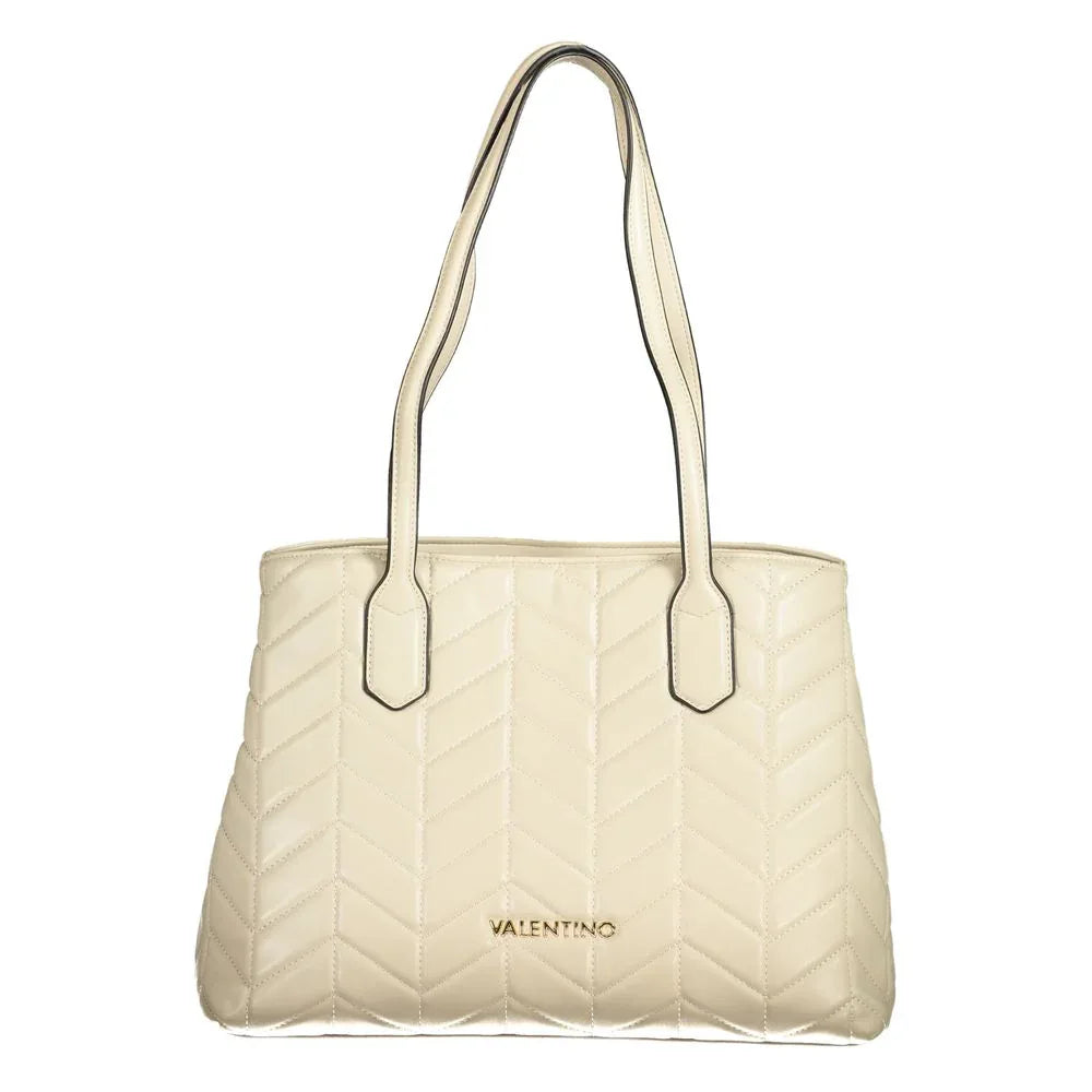 Mario Valentino Beige Polyurethane Women's Handbag - Zeiniez