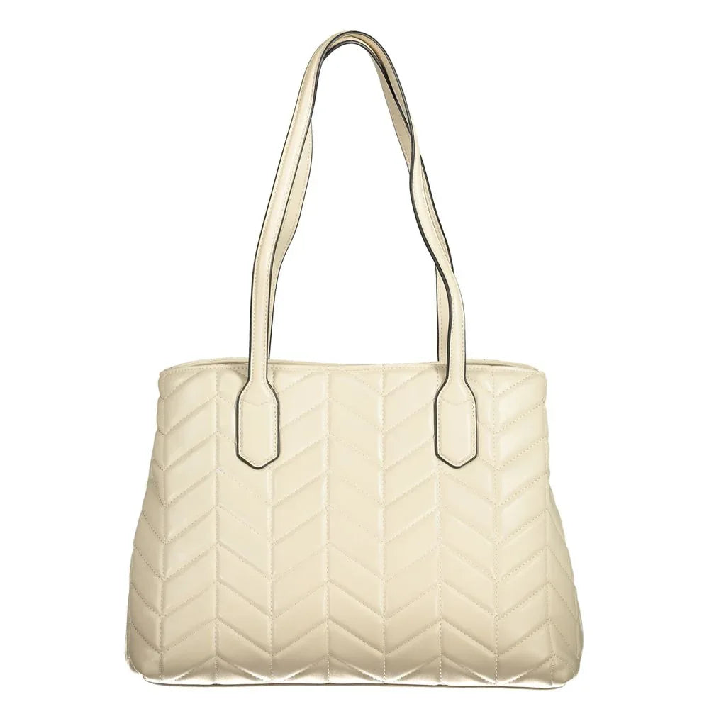 Mario Valentino Beige Polyurethane Women's Handbag - Zeiniez