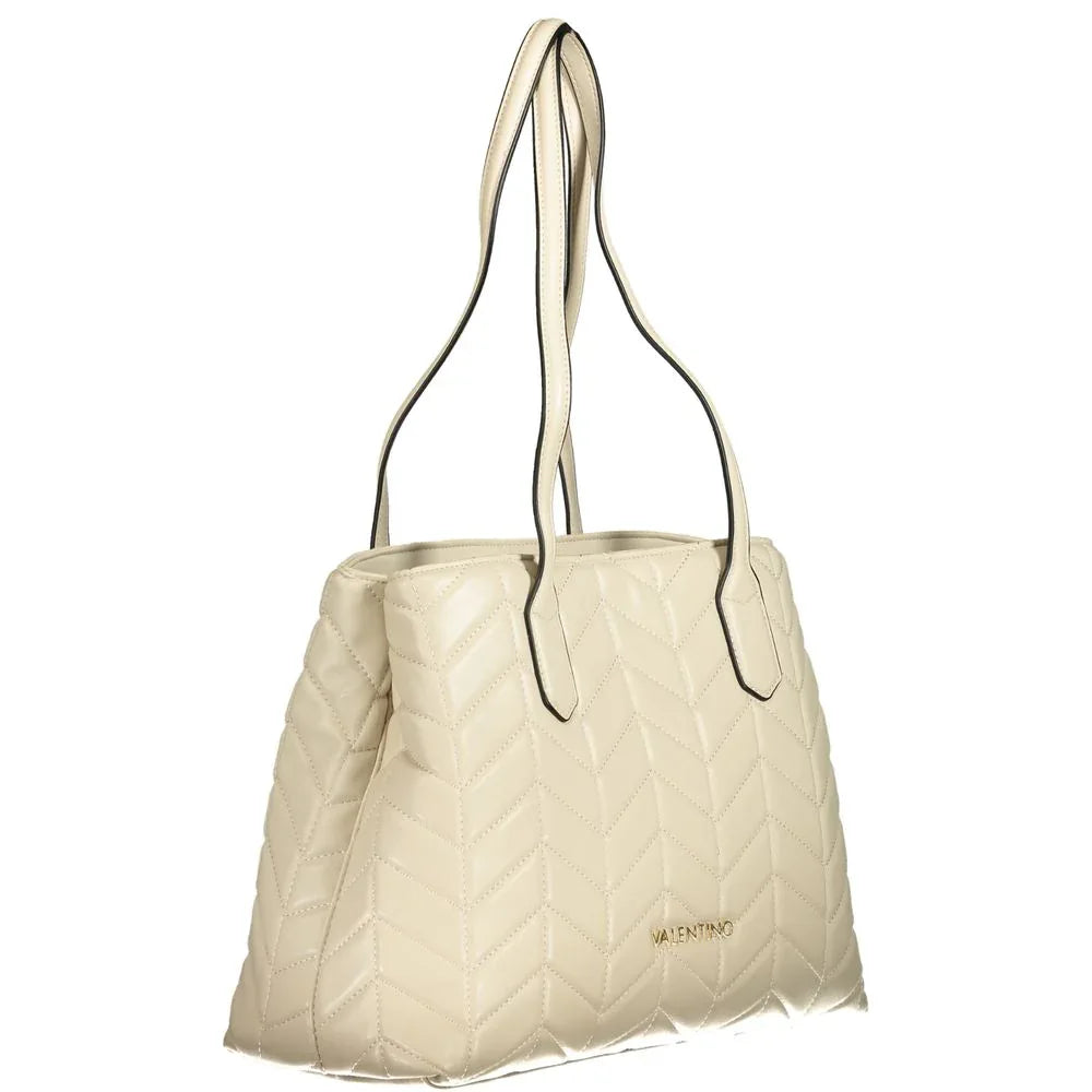Mario Valentino Beige Polyurethane Women's Handbag - Zeiniez