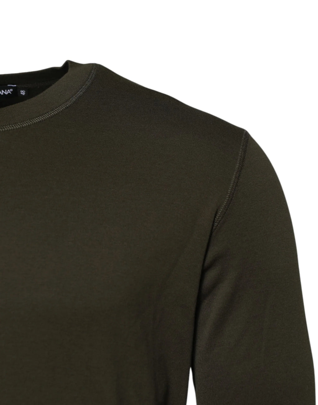 Dolce & Gabbana Dark Green Long Sleeves Crew Neck T-shirt - Zeiniez