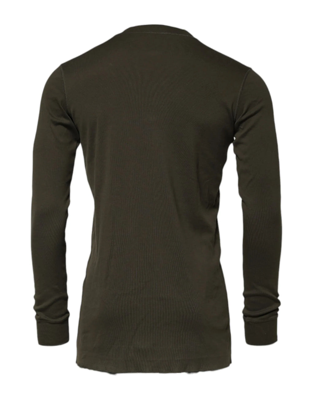Dolce & Gabbana Dark Green Long Sleeves Crew Neck T-shirt - Zeiniez