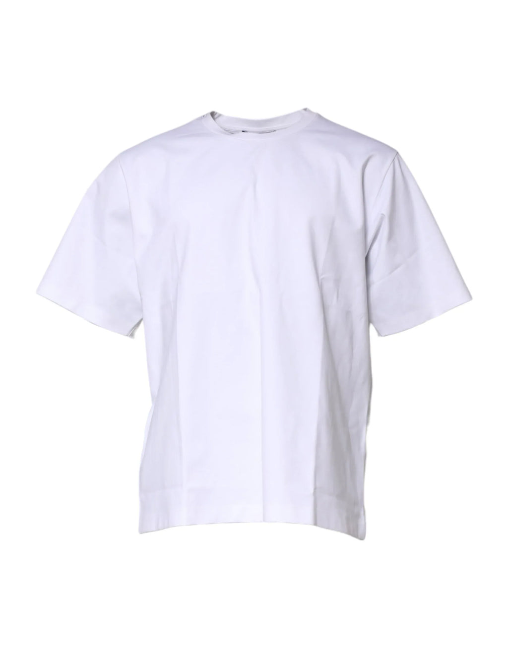 Dolce & Gabbana White Cotton Short Sleeves Crew Neck T-shirt - Zeiniez