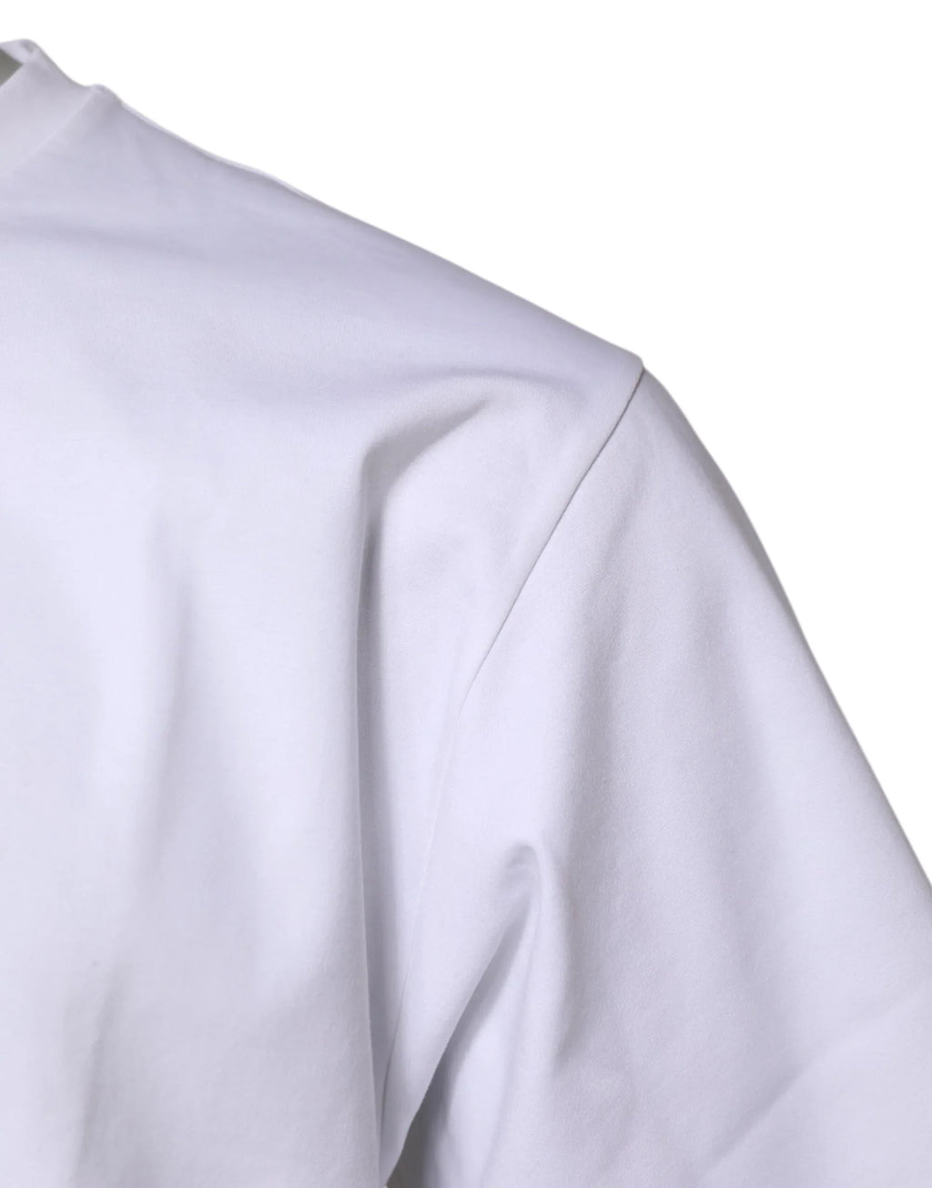 Dolce & Gabbana White Cotton Short Sleeves Crew Neck T-shirt - Zeiniez