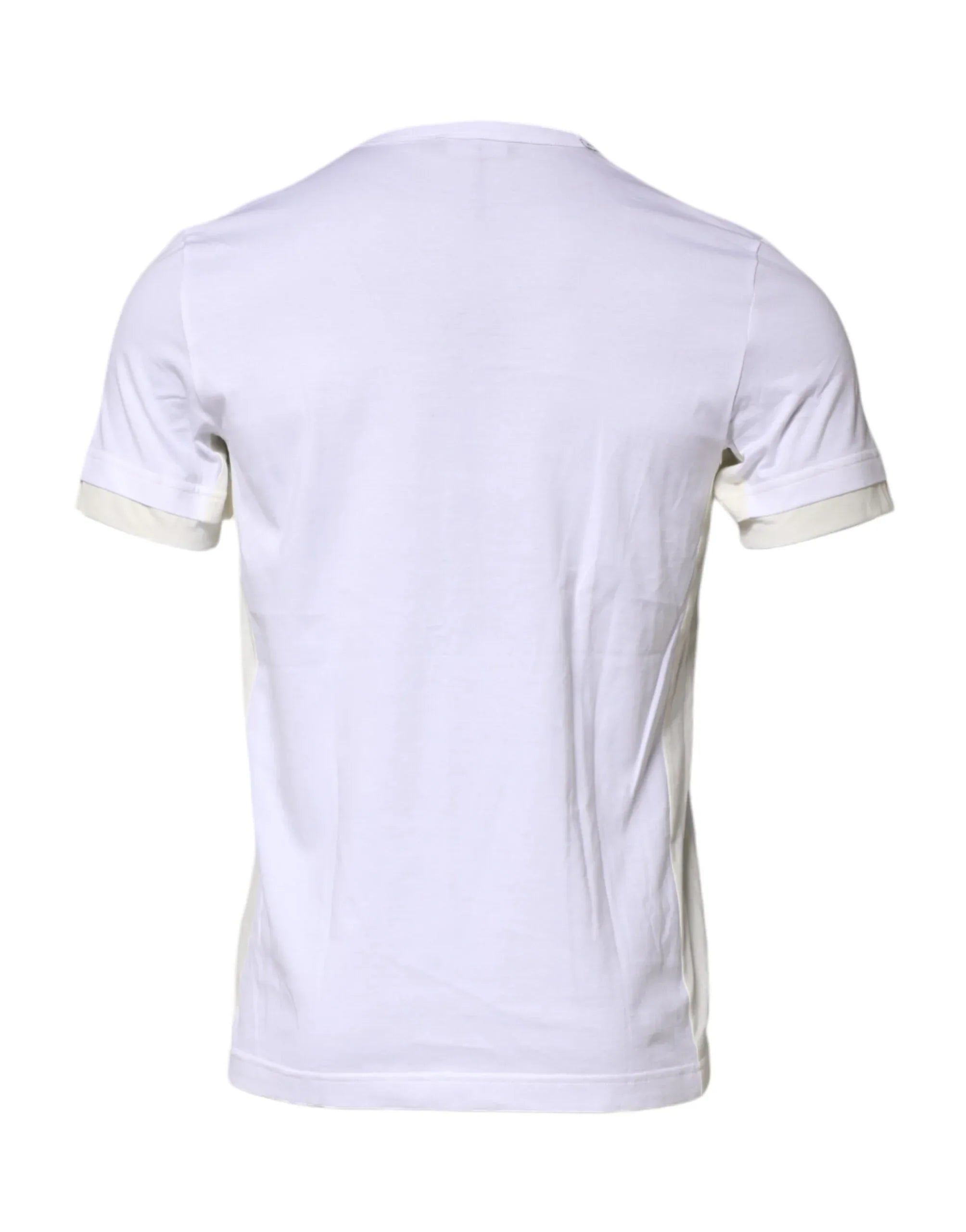 Dolce & Gabbana White Cotton Pocket Short Sleeves T-shirt - Zeiniez