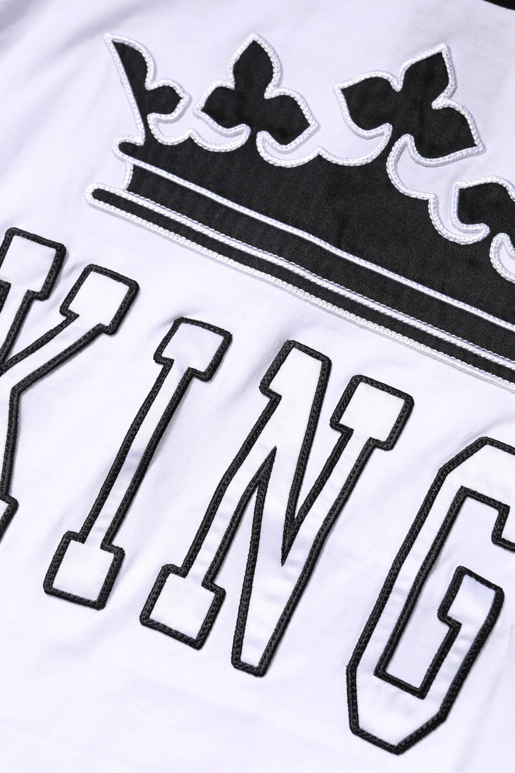 Dolce & Gabbana White Cotton Crown King Embroidery T-shirt - Zeiniez