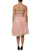 Dolce & Gabbana Pink Silk Chiffon A-line Pleated Midi Dress - Zeiniez
