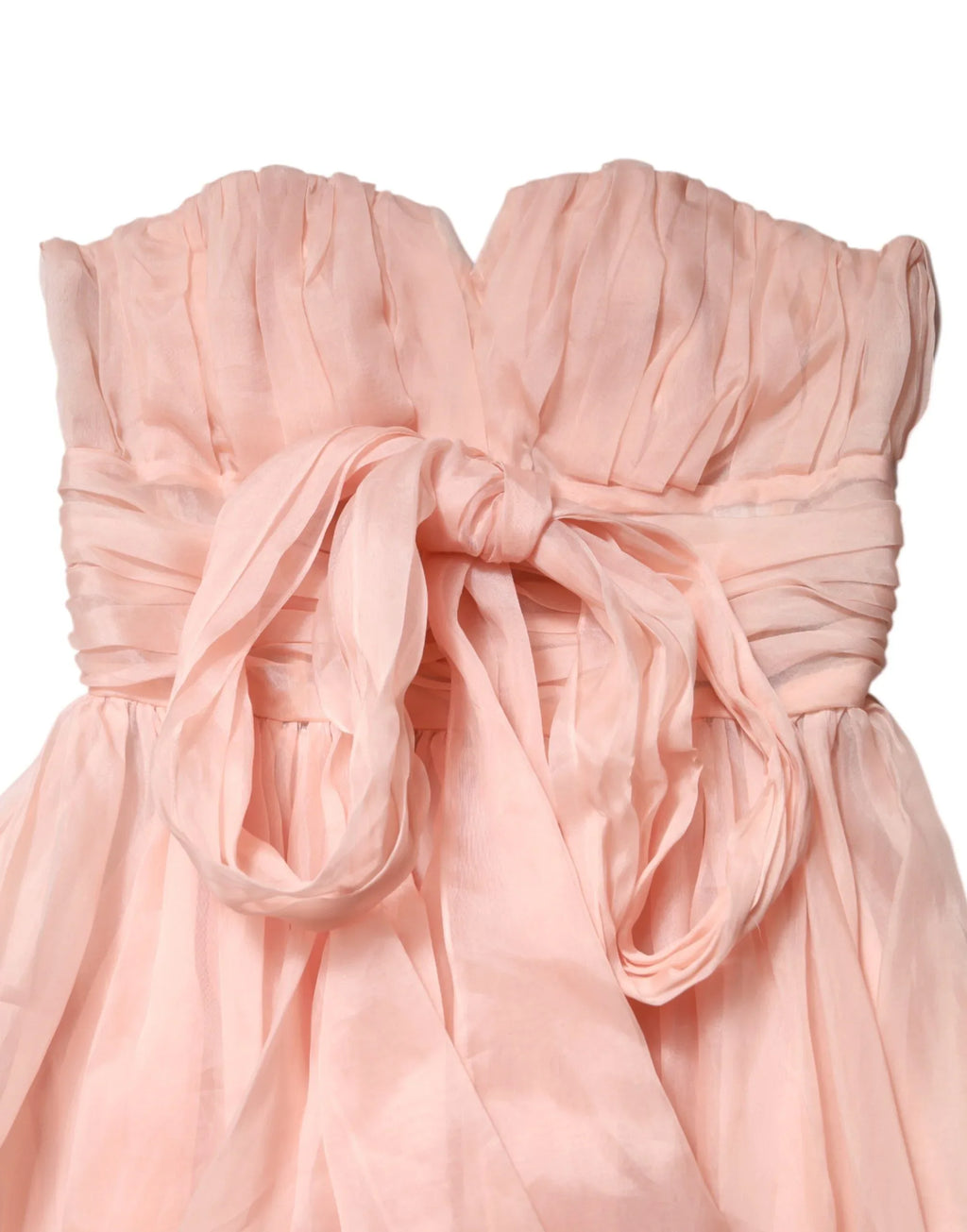 Dolce & Gabbana Pink Silk Chiffon A-line Pleated Midi Dress - Zeiniez