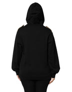 Dolce & Gabbana Black Logo Hooded Full Zip Sweatshirt Jacket - Zeiniez