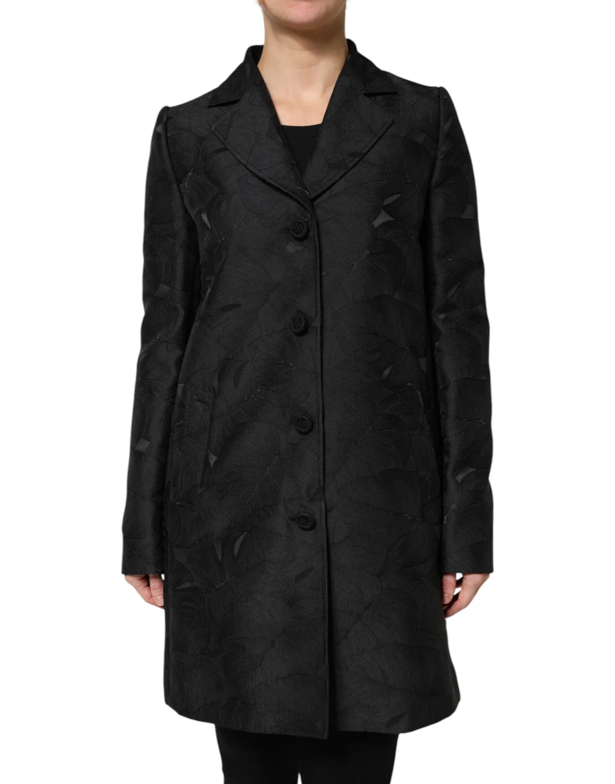 Dolce & Gabbana Black Single Breasted Trench Coat Jacket - Zeiniez