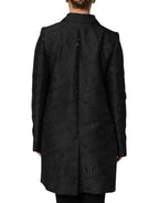 Dolce & Gabbana Black Single Breasted Trench Coat Jacket